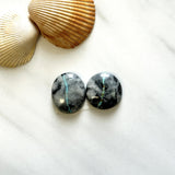 Medium Sky Blue Round Blue Moon Turquoise, Set of 2 Background