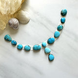 Small Sky Blue Mixed Kingman Turquoise, Set of 13 Background