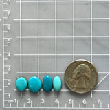 Small Sky Blue Mixed Sleeping Beauty Turquoise, Set of 4 Dimensions
