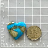 Large Sky Blue Heart Ithaca Peak Turquoise Dimensions