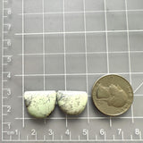 Medium Faint Blue Half Moon Sand Hill Turquoise, Set of 2 Dimensions