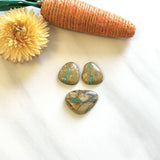 Medium Sky Blue Freeform Royston Turquoise, Set of 3 Background