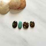 Small Sky Blue Mixed Tyrone Turquoise, Set of 4 Background