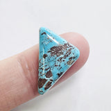 L19 x W15 x H5 Sky Blue Triangle Bisbee Turquoise Background