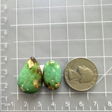 Large Bamboo Green Mixed Bamboo Mountain Turquoise, Set of 2 Dimensions