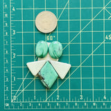 Medium Mixed Mixed Mixed Turquoise, Set of 5 Dimensions