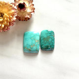 Large Sky Blue Bar Lone Mountain Turquoise, Set of 2 Background