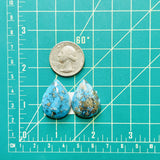 Large Sky Blue Teardrop Ithaca Peak Turquoise, Set of 2 Dimensions