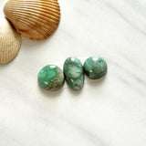 Medium Mint Green Mixed Broken Arrow Variscite, Set of 3 Background