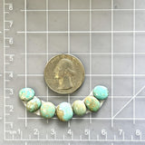 Small Sky Blue Mixed Number 8 Turquoise, Set of 7 Dimensions
