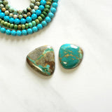 Large Sky Blue Freeform Royston Turquoise, Set of 2 Background