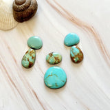 Medium Sky Blue Mixed Number 8 Turquoise, Set of 6 Background