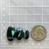 Medium Ocean Blue Oval Yungai Turquoise, Set of 3 Dimensions