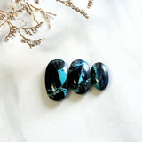 Medium Ocean Blue Oval Yungai Turquoise, Set of 3 Background