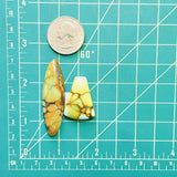 Large Royal Orange Mixed Treasure Mountain Turquoise, Set of 2 Dimensions