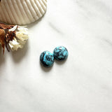 Small Ocean Blue Round Yungai Turquoise, Set of 2 Background