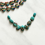 Small Ocean Blue Mixed Carico Lake Turquoise, Set of 9 Background