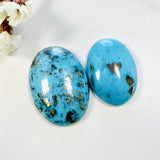 Large Sky Blue Oval Ithaca Peak Turquoise, Set of 2 Background