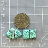 Medium Sky Blue Mixed Namtso Lake Turquoise, Set of 4 Dimensions