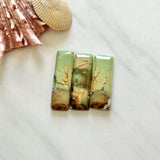 Large Mint Green Bar Crescent Lake Variscite, Set of 3 Background