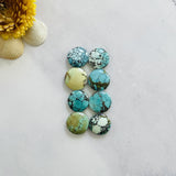 Medium Mixed Round Mixed Turquoise, Set of 8 Background
