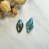 Large Sky Blue Diamond Ithaca Peak Turquoise, Set of 2 Background