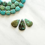 Small Mixed Teardrop Treasure Mountain Turquoise, Set of 3 Background
