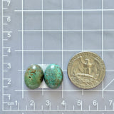 Small Mint Green Oval Crescent Lake Variscite, Set of 2 Dimensions