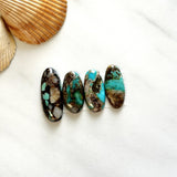 Small Sky Blue Oval Royston Turquoise, Set of 4 Background