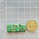 Large Sea Green Square Namtso Lake Turquoise, Set of 3 Dimensions