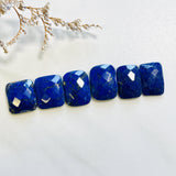 Small Deep Blue Mixed Lapis Lazuli, Set of 6 Background