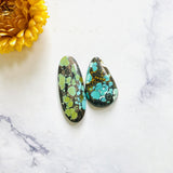 Large Mixed Mixed Mixed Turquoise, Set of 2 Background