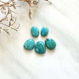 Small Sky Blue Mixed Kingman Turquoise, Set of 5 Background