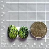 Medium Sea Green Oval Yungai Turquoise, Set of 2 Dimensions