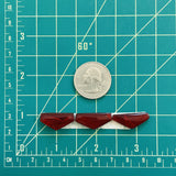 Medium Red Freeform Rosarita, Set of 3 Dimensions