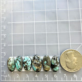 Small Sky Blue Mixed Number 8 Turquoise, Set of 6 Dimensions