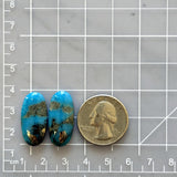 Large Ocean Blue Freeform Ithaca Peak Turquoise, Set of 2 Dimensions