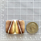 Large Red Bar White Buffalo Dolomite, Set of 2 Dimensions