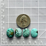 Small Ocean Blue Oval Yungai Turquoise, Set of 4 Dimensions