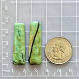 Large Sea Green Bar Crescent Lake Variscite, Set of 2 Dimensions