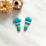 Small Sky Blue Freeform Kingman Turquoise, Set of 6 Background