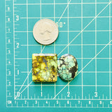 Large Mixed Mixed Mixed Turquoise, Set of 2 Dimensions
