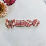 Medium Pink Mixed Rhodochrosite, Set of 6 Background