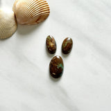 Small Sea Green Oval Tyrone Turquoise, Set of 3 Background