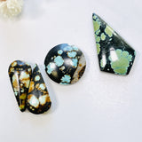 Medium Mixed Mixed Mixed Turquoise, Set of 4 Background