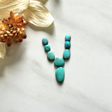 Small Sky Blue Mixed Kingman Turquoise, Set of 8 Background