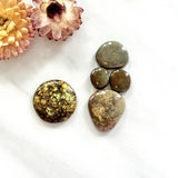 Medium Royal Orange Mixed Golden Birch Turquoise, Set of 5 Background