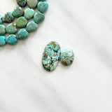 Medium Faint Green Mixed Treasure Mountain Turquoise, Set of 2 Background