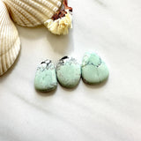 Small Faint Green Mixed Crescent Lake Variscite, Set of 3 Background