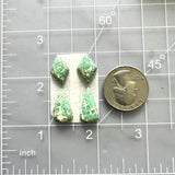 Small Mint Green Mixed Namtso Lake Turquoise, Set of 4 Dimensions